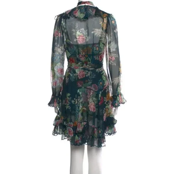 NWT zimmermann wavelength scallop silk dress - Picture 6 of 11